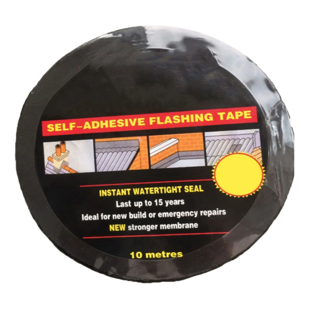 Asphalt Tape Self Adhesive Waterproof Heat Insulation Joint Repair Roll Tape for Patch 10cmx10m/4x393.7in