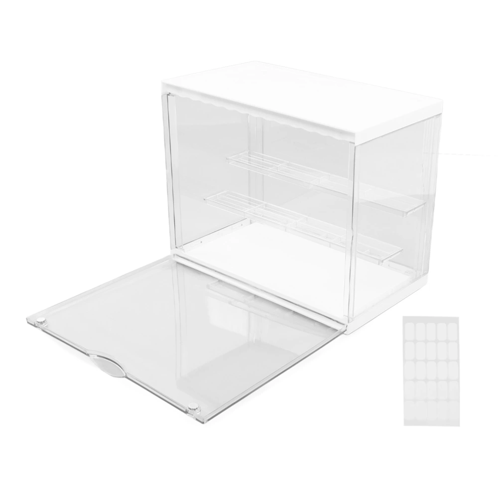 Figure Display Stand Dustproof Stackable Large Capacity Waterproof Clear Product Stand for Figures Dolls Without Lamp