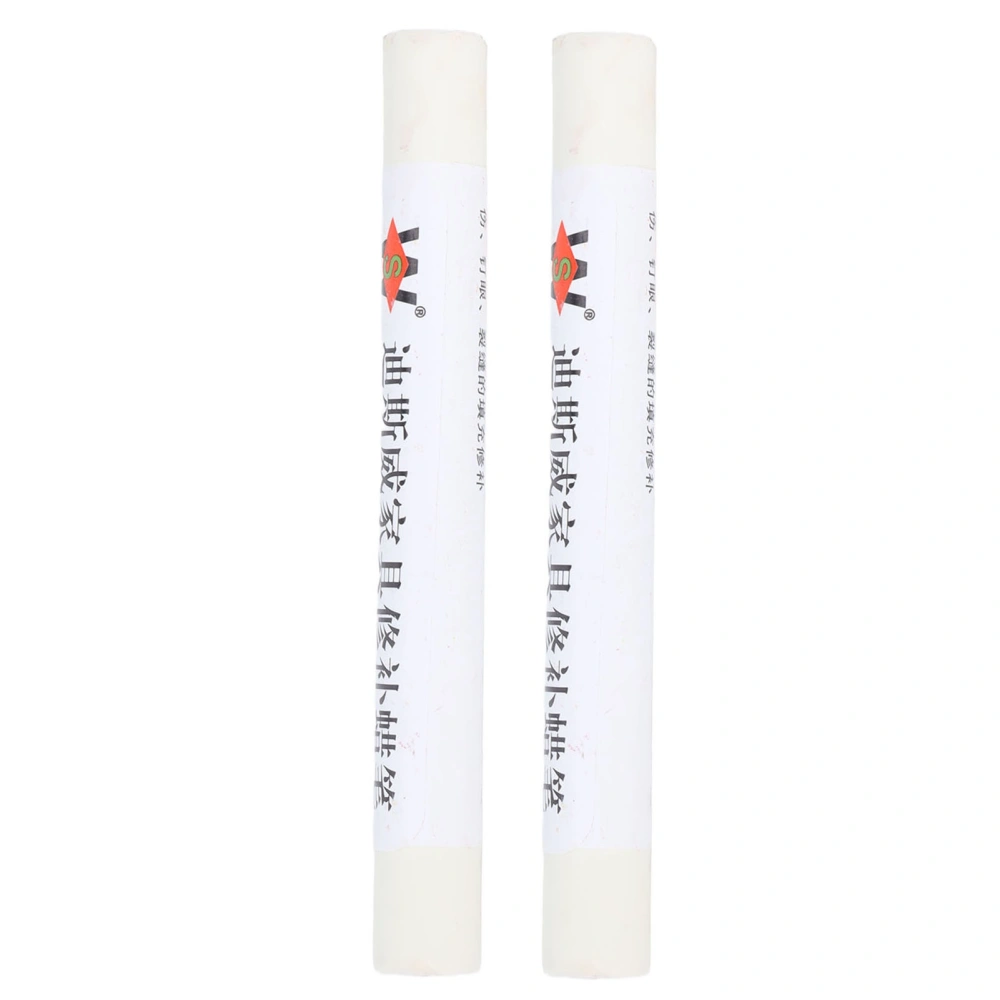 2pcs Furniture Paint Floor Repair Crayon Scratch Patch Paint Pen Wood Composite Repairing Material Ivory White