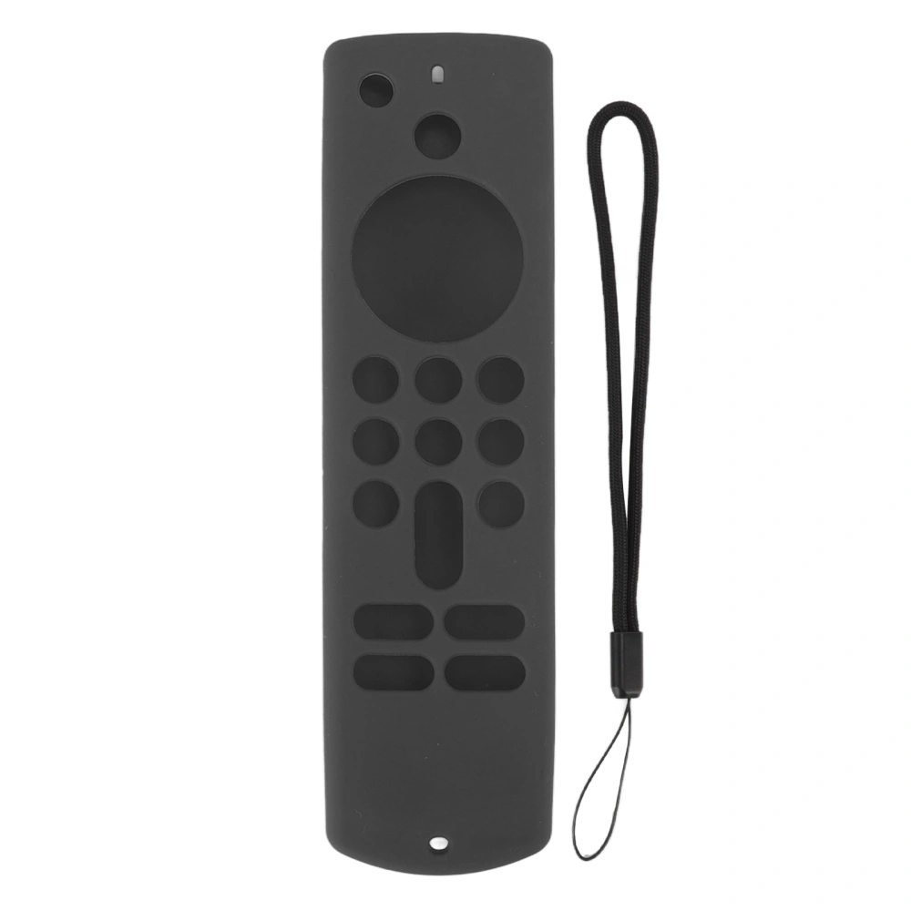 Remote Control Silicone Cover for Fire TV Stick Anti Slip Silicone Protective Case with Lanyard 3rd Gen Gray