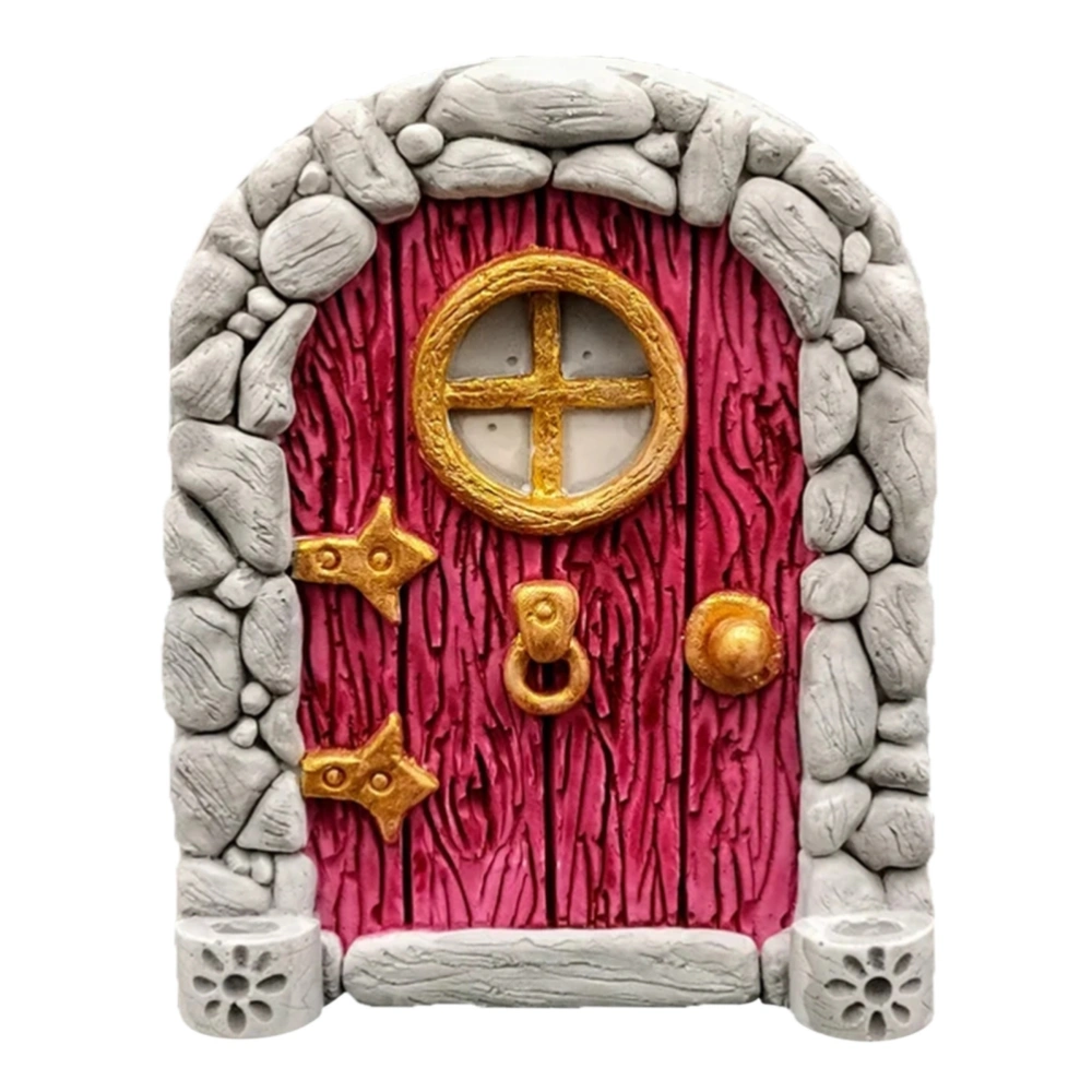 Fairy Door for Trees Miniature Fairy Garden Outdoor Decor Accessories Yard Art Sculpture Decoration for Kids Room Wall Trees