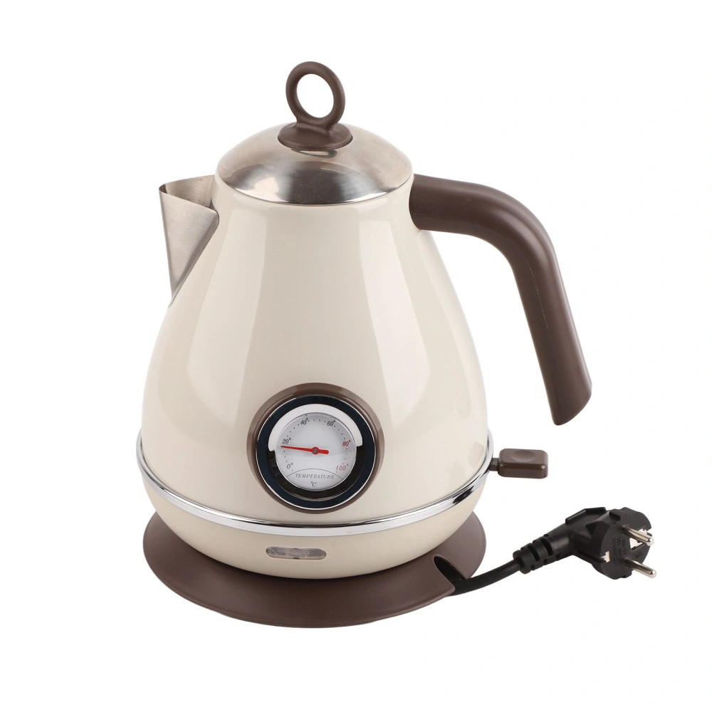 Electric Water Kettle Temperature Display Retro Paint Electric Kettle with 360 Degree Rotating Base EU Plug 220‑240V White