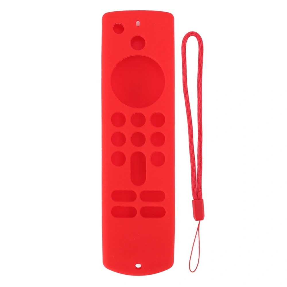 Remote Control Silicone Cover for Fire TV Stick Anti Slip Silicone Protective Case with Lanyard 3rd Gen Red