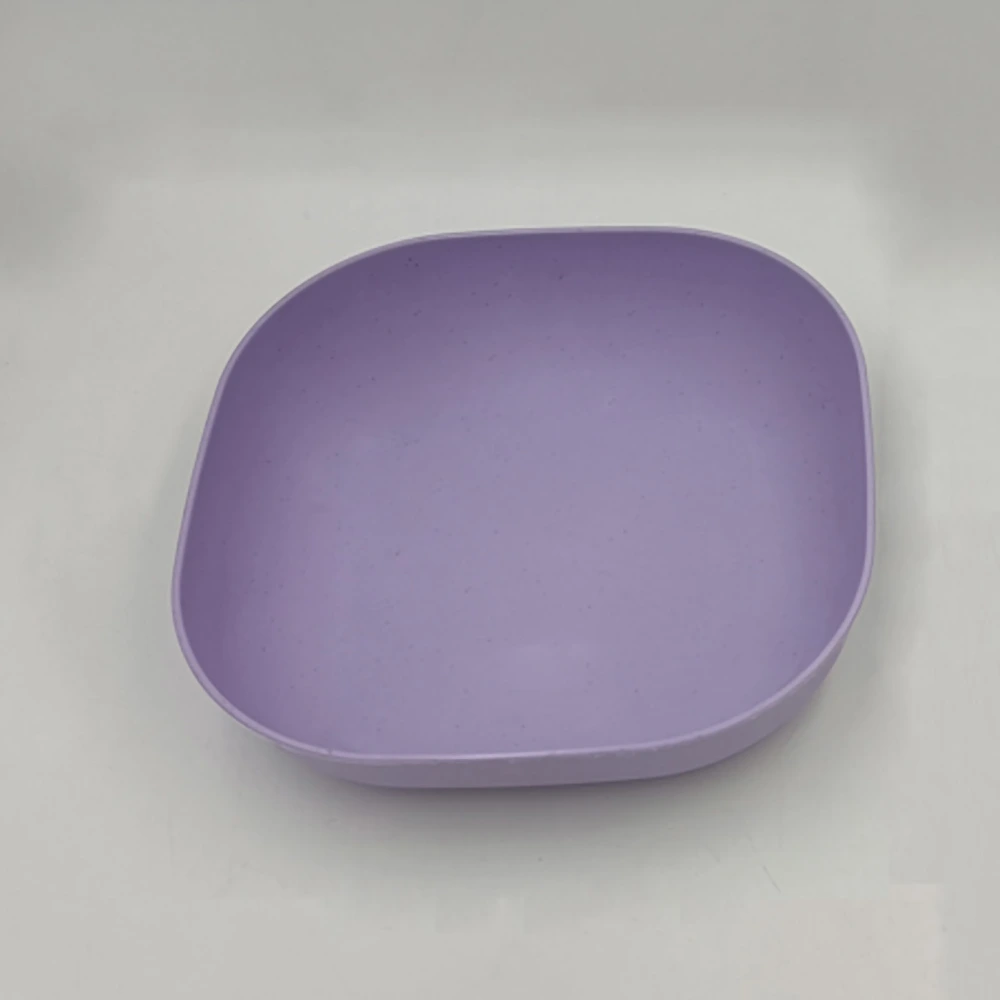 Dinner Plate Tableware Wheat Straw PP Dinnerware for Dish Fruits Serving Sauce DippingDeep Square Purple