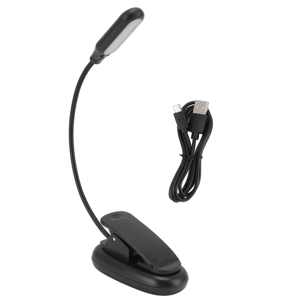 Clip On Light USB Rechargeable Top Button Control LED Clip Table Lamp with 3 Light Source