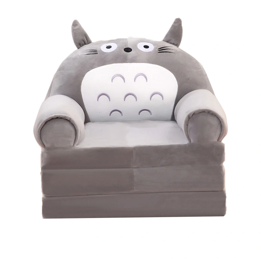 Foldable Kids Sofa Plush Soft Cute Cartoon Children Couch Bed with Armrests for Boys Girls Bedroom Totoro 3 Layers