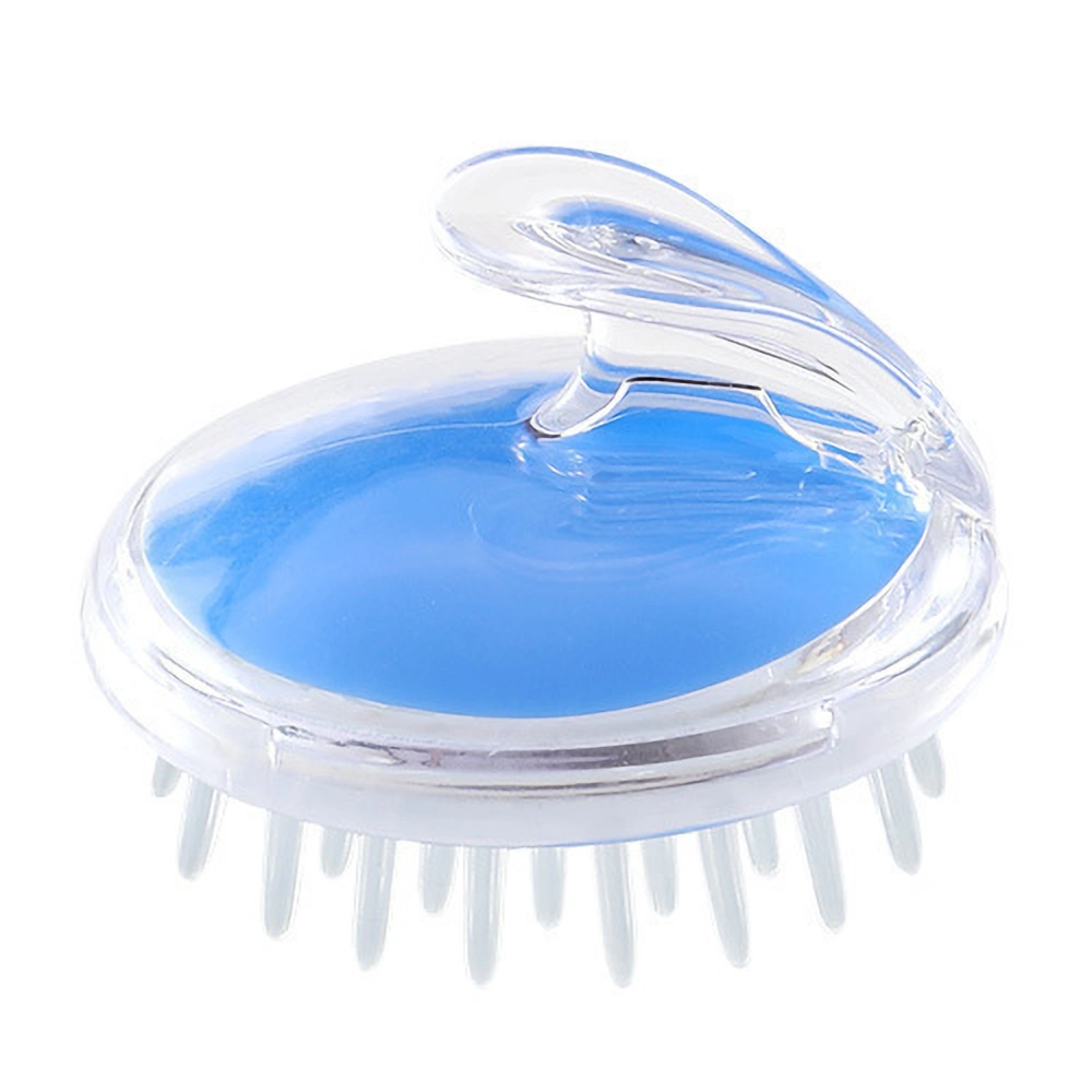 Hair Scalp Massager Shampoo Brush Soft Tooth Transparent Shower Shampoo Brush for Men WomenBlue