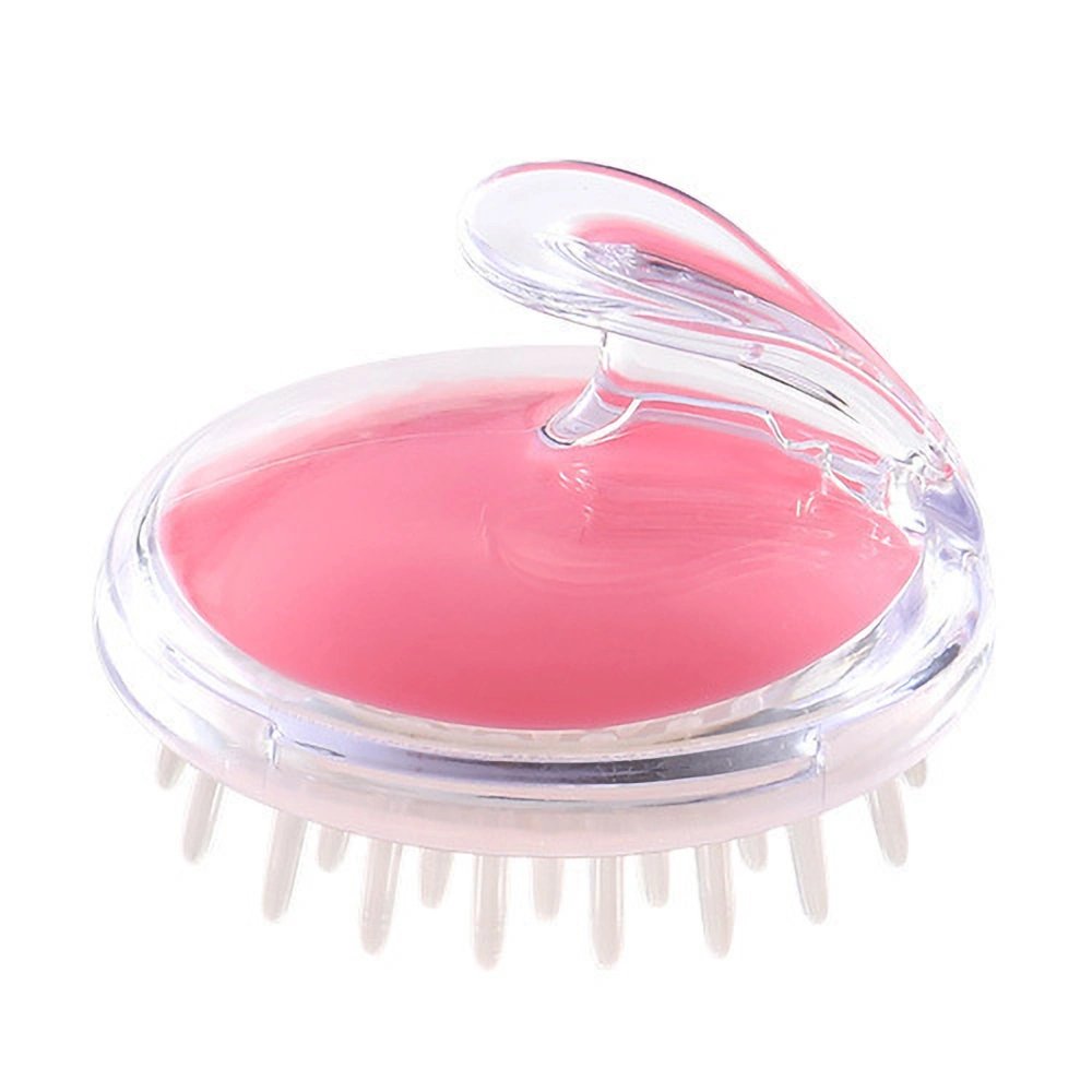 Hair Scalp Massager Shampoo Brush Soft Tooth Transparent Shower Shampoo Brush for Men WomenPink