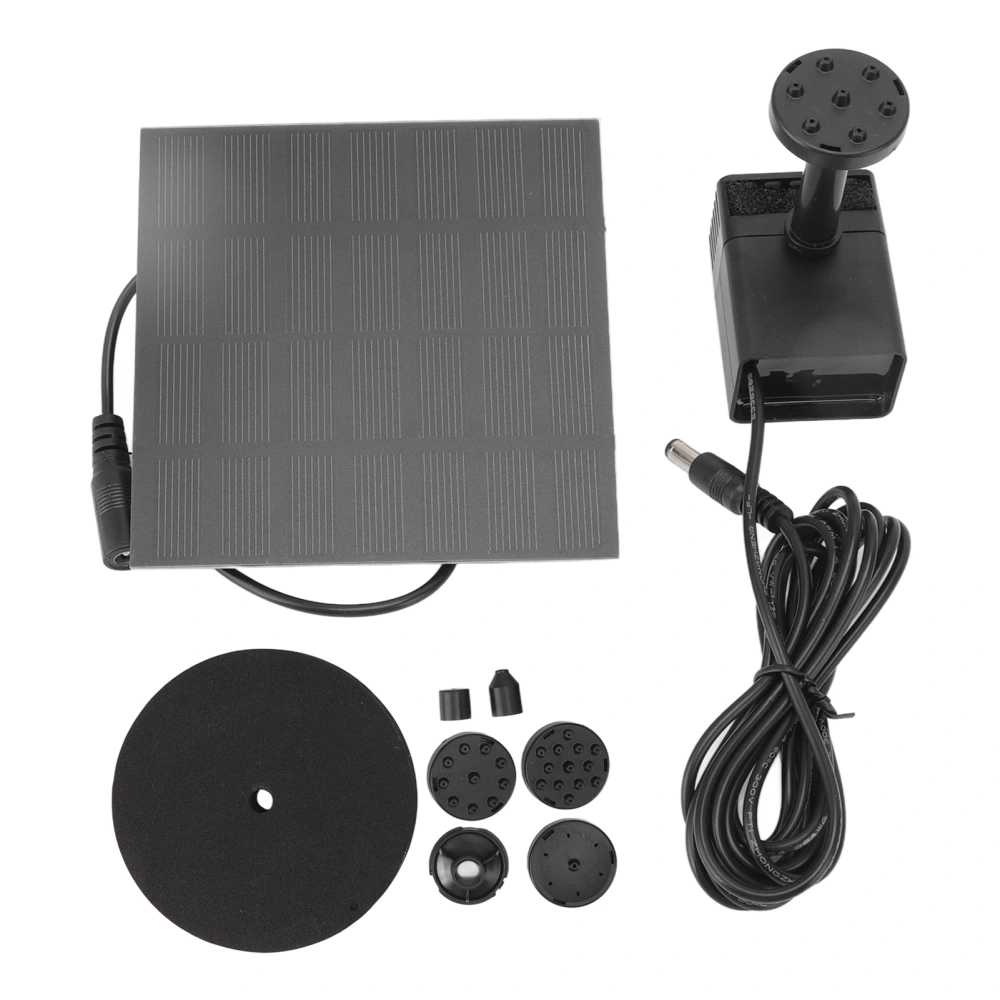 DIY Solar Water Pump Kit Eco Friendly Solar Powered Water Fountain Pump with 6 Nozzles for Bird Bath Garden Fish Tank