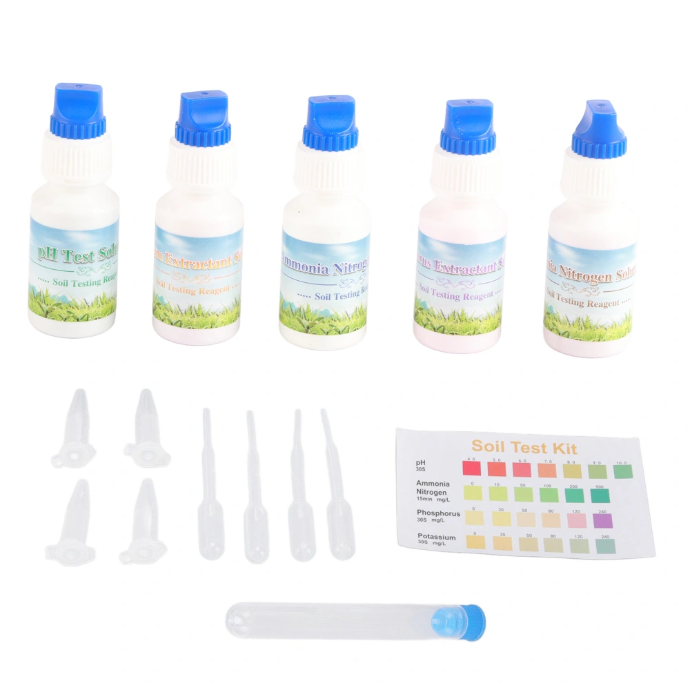 Soil Test Liquid Solution PH Nitrogen Phosphorus Potassium Measuring Soil Test Kit for Agriculture Gardening