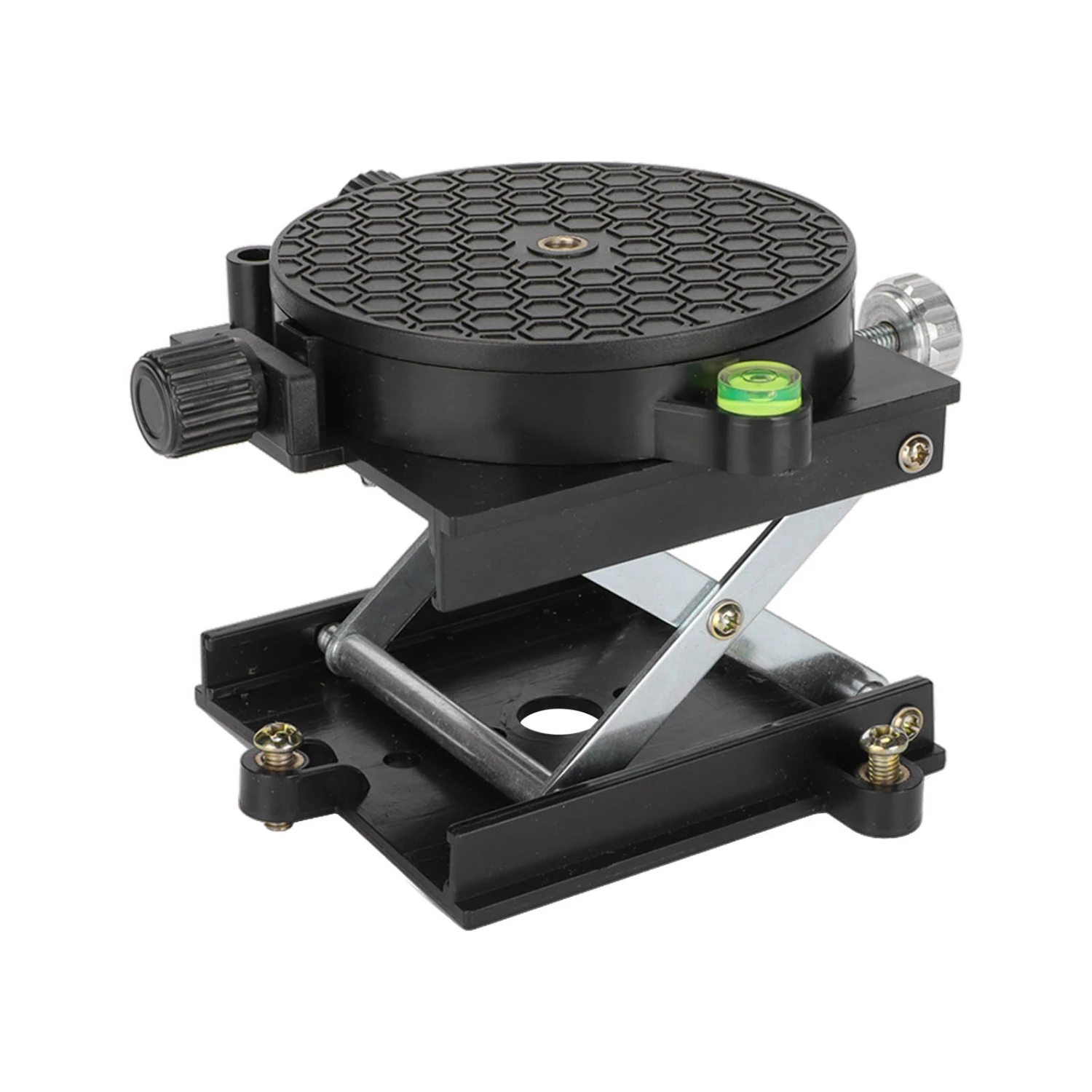 Lifting Platform 360° Rotation 6.5cm Expandable Scissor Lift Stand for Woodworking Carving Experiment