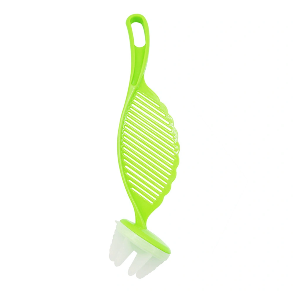 Rice Wash Strainer PP Toxic Free Multifunction Handheld Stirring Rice Washer with Hanging Hole for Kitchen RestaurantNo Paper Card Green