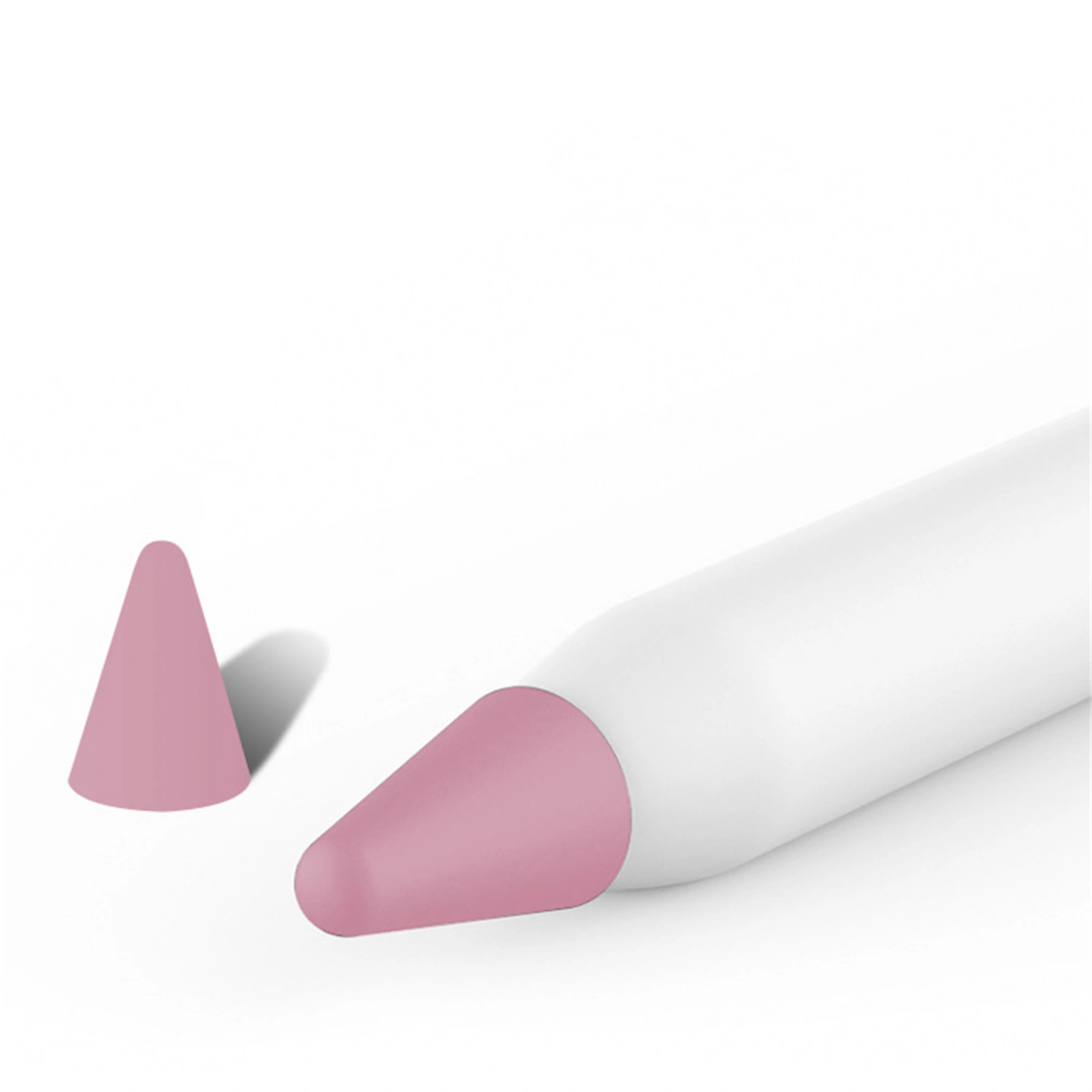 Pencil Tip Cover Silica Gel Soft Wearproof Pen Nib Cap Writing Protection AccessoriesPink for IOS