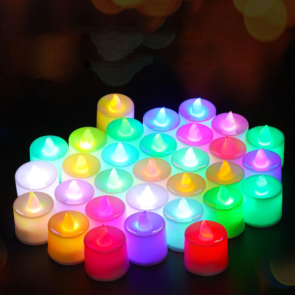 LED Candles Plastic Material Romantic Style Smoke Free Tea Lights Battery Operated for Indoor OutdoorBlue