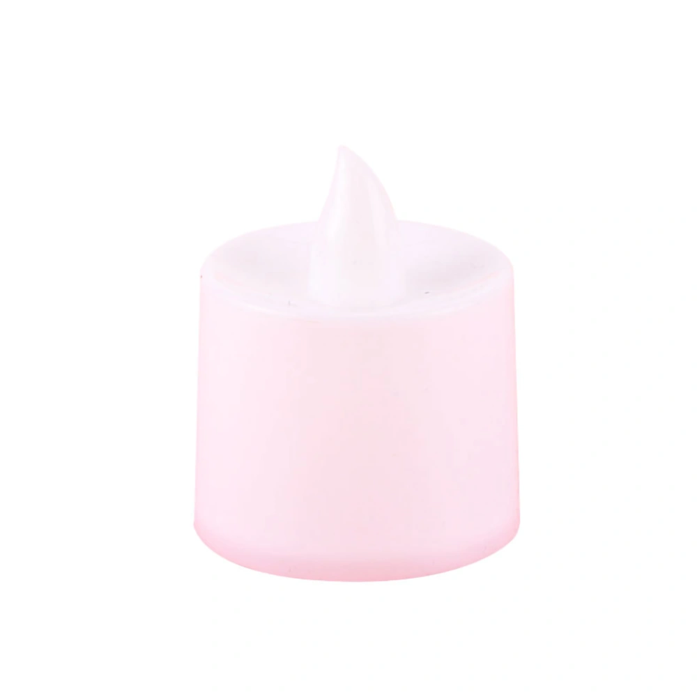 LED Candles Plastic Material Romantic Style Smoke Free Tea Lights Battery Operated for Indoor OutdoorWhite Shell