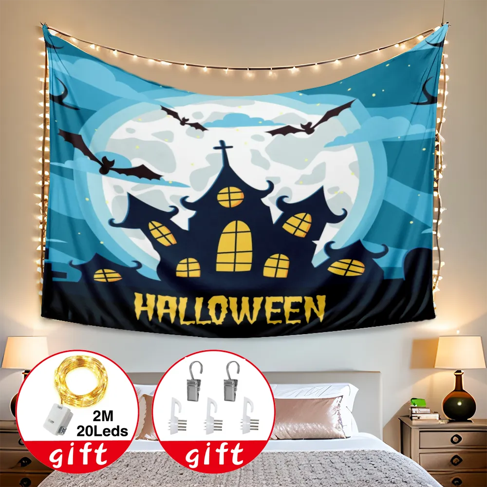 Halloween Decorative Tapestry, Haunted Tapestry, for Bedroom Aesthetic Tapestries, Room Decor Gift,#277