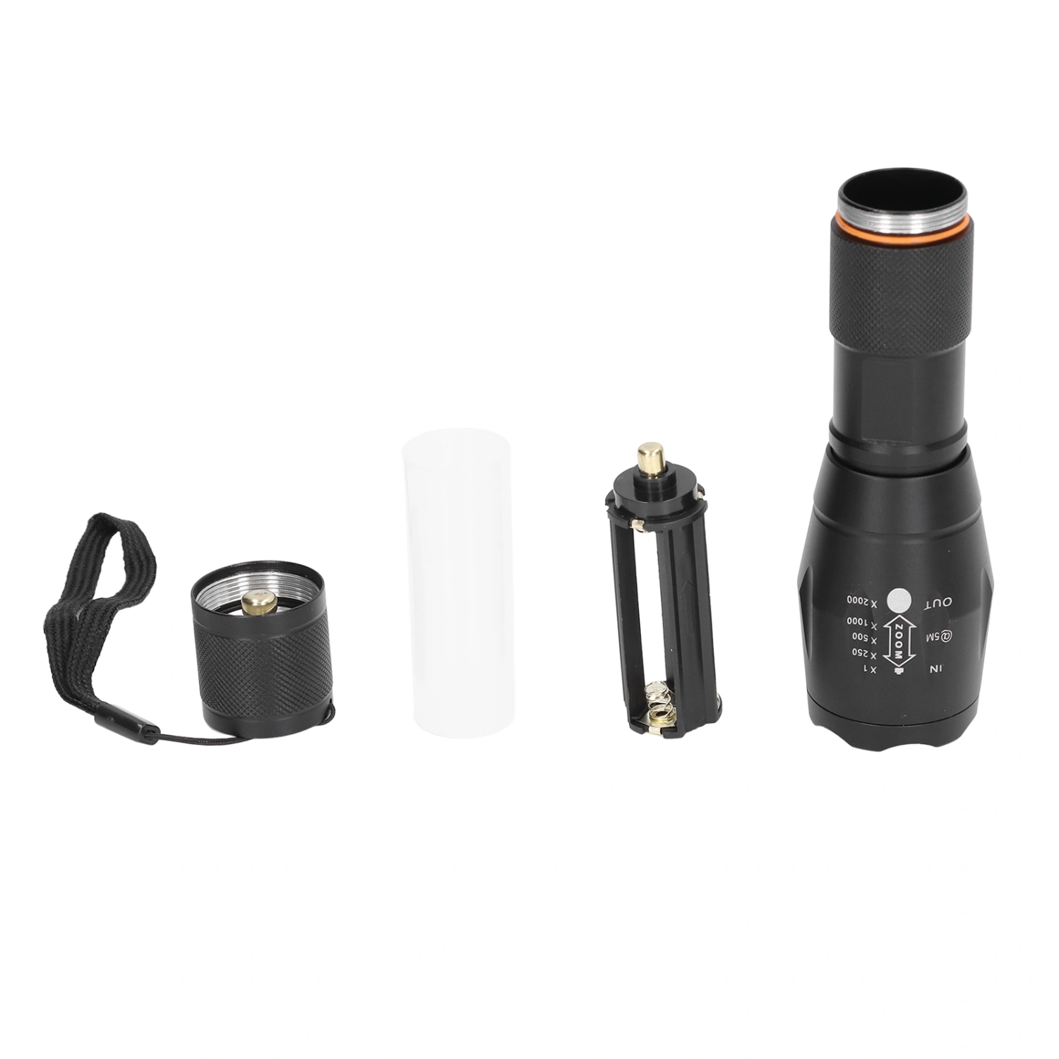 Portable LED Flashlight Telescopic Focusing Hunting Flashlight IPX54 Waterproof A100 Red Light
