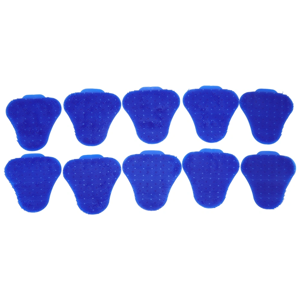 10pcs Urinal Screen Deodorizers Triangle Anti Splash Deodorizer Scented Urinal Screen Mat for Restroom Blue