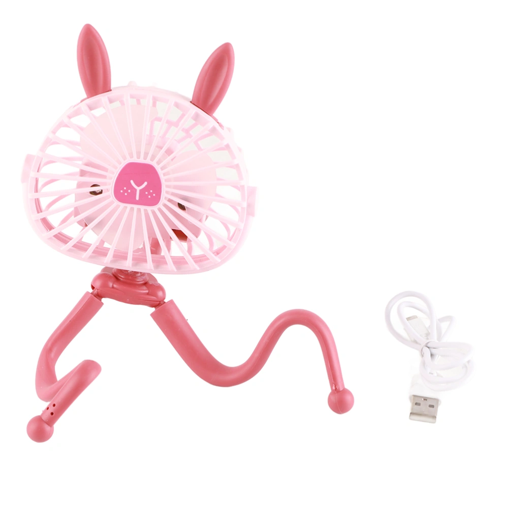 Mini Handheld Fan Clip On Baby Stroller Fan USB Rechargeable Quiet Portable Fan with Flexible Tripod for Bed Desk Camping Travel