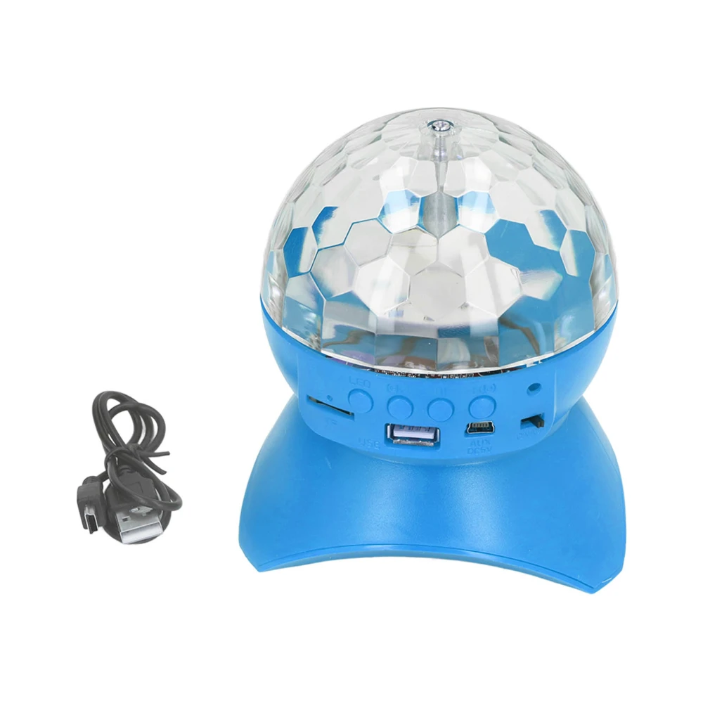 Bluetooth Speaker Disco Ball LED RGB Colorful Mini Music Mobile Stage Light Portable Club KTVBlue