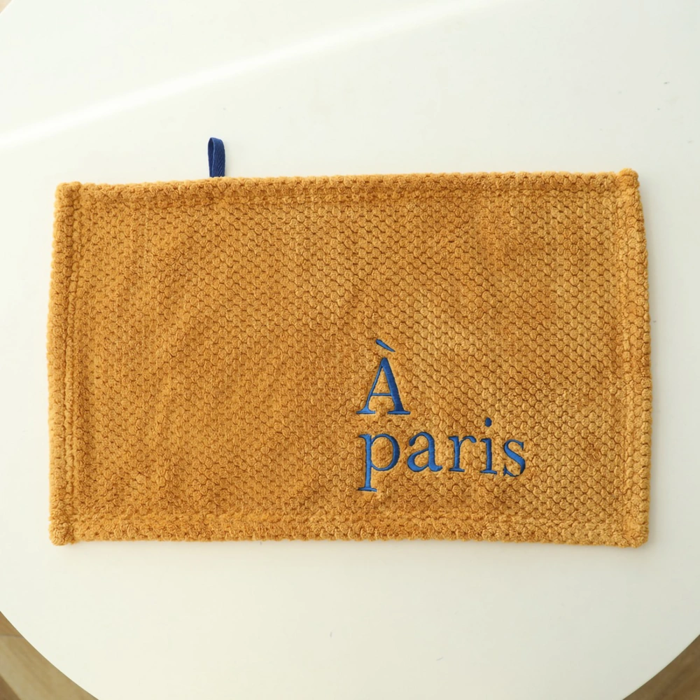 Face Cloth Wash Cloth Soft Hand Towel Water Absorption Alphabet Embroider Rectangle Blue Letter A