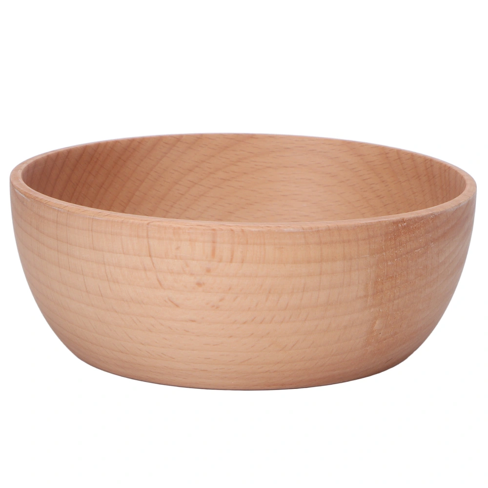 Round Wooden Bowl Household Beech Wood Bowl for Serving Salad Fruit Dip Sauce Snack Rice Pasta CerealSmall 12.5x4.5cm/4.92x1.77in