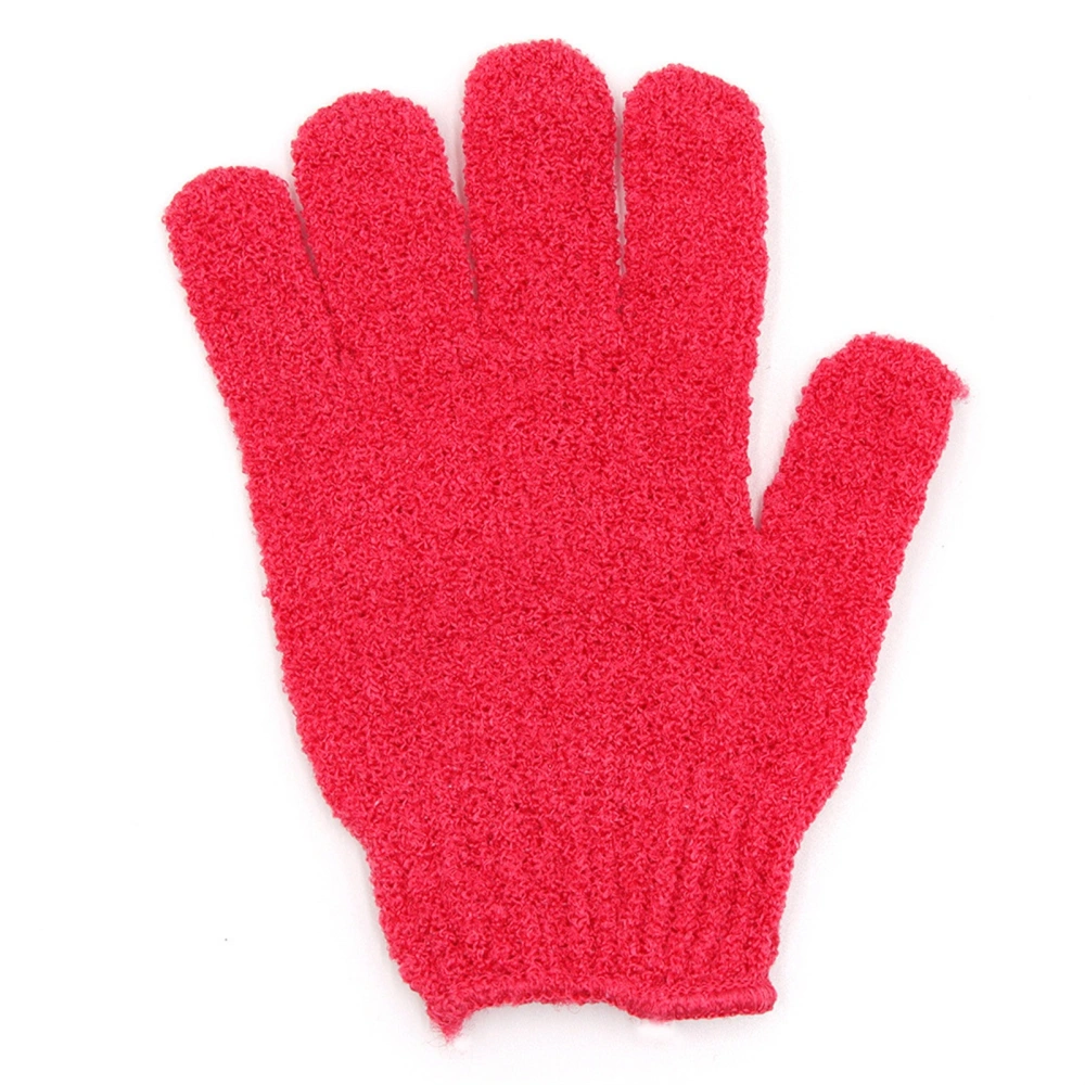 Exfoliating Glove Polyester 5‑Finger Design Body Scrub Wash Mitt for Deep Cleaning