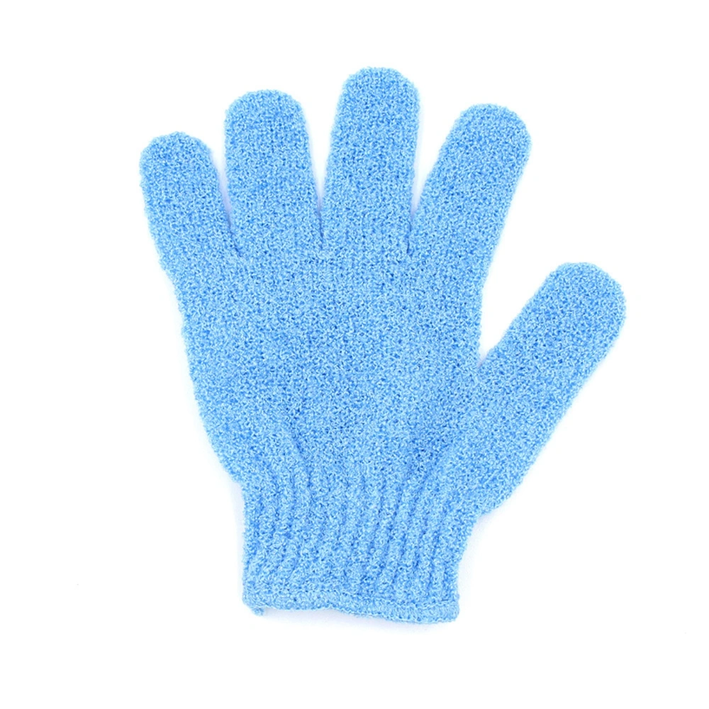 Exfoliating Glove Polyester 5‑Finger Design Body Scrub Wash Mitt for Deep Cleaning