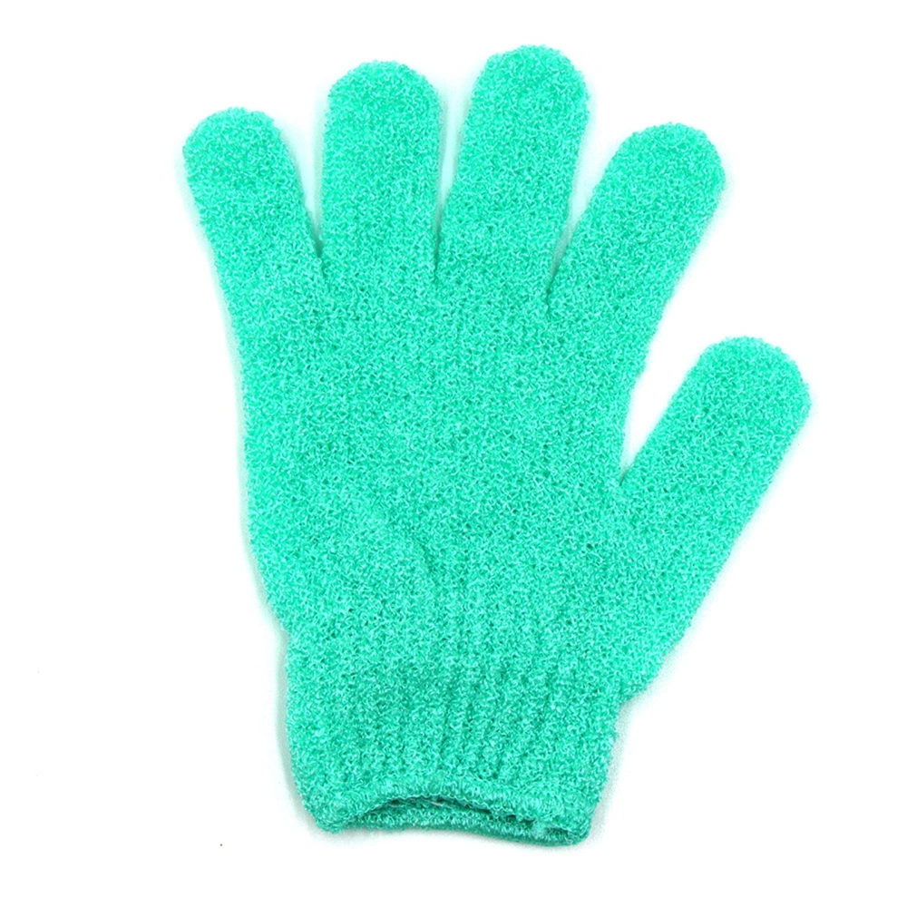 Exfoliating Glove Polyester 5‑Finger Design Body Scrub Wash Mitt for Deep Cleaning