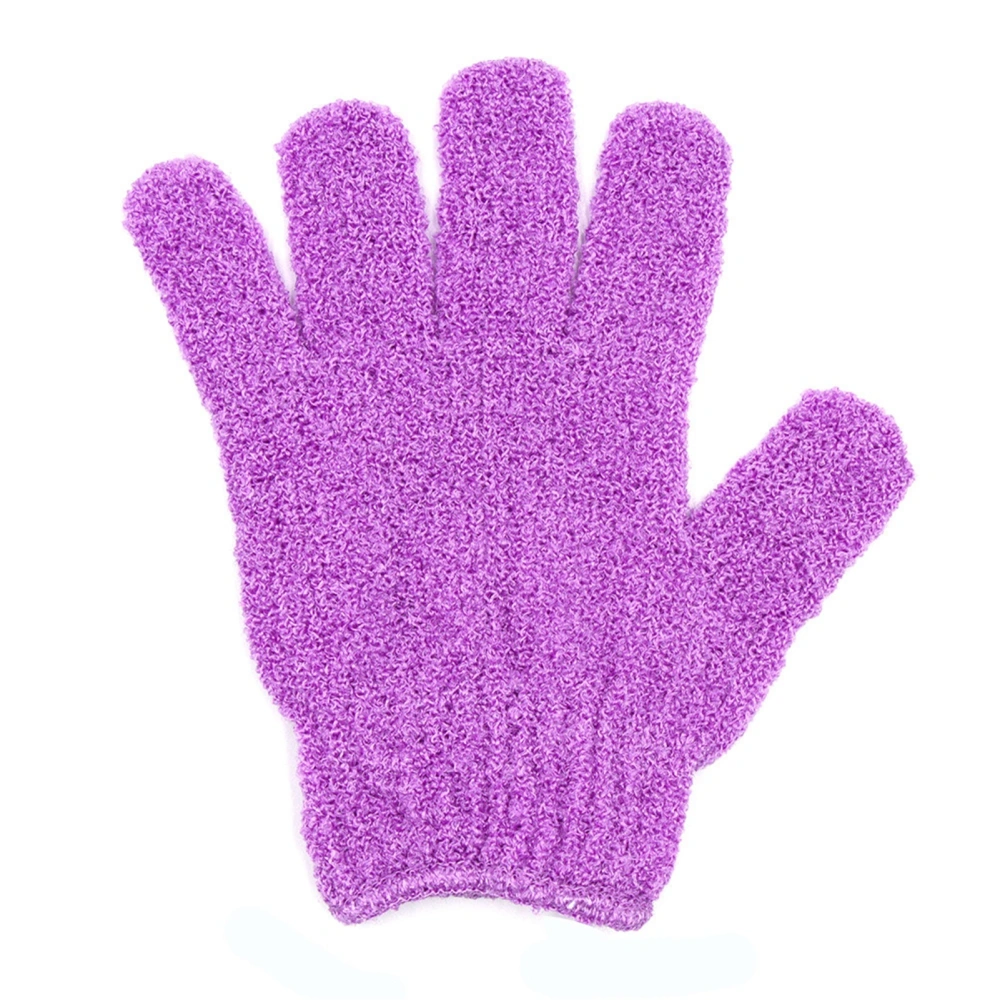 Exfoliating Glove Polyester 5‑Finger Design Body Scrub Wash Mitt for Deep Cleaning