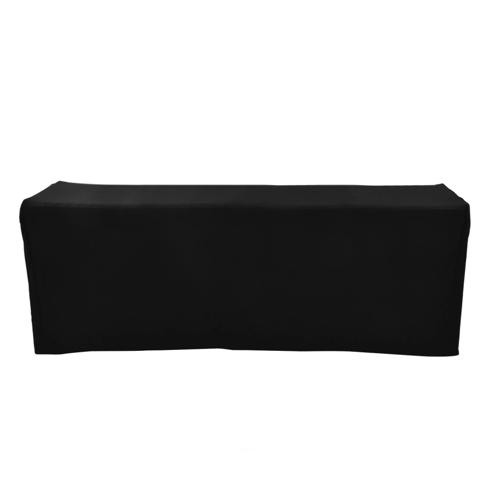 Table Cover Rectangular Wrinkle Resistant Washable Universal Black Stretch Tablecloth for Wedding Party ExhibitionBlack 4FT(122x76x76cm)