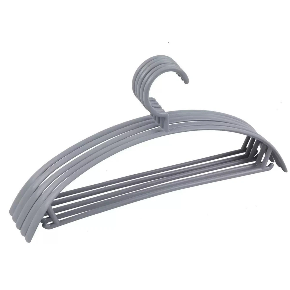 10Pcs Non Slip Coat Hanger Semicircle Thickened Adult Clothes Rack for Home Shop DormitoryGray