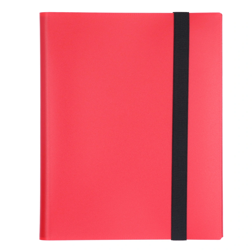 Card Binder 20 Pages 9 Pocket Large Capacity Colored Cover Card Collection Storage Album for Game Card StorageRed