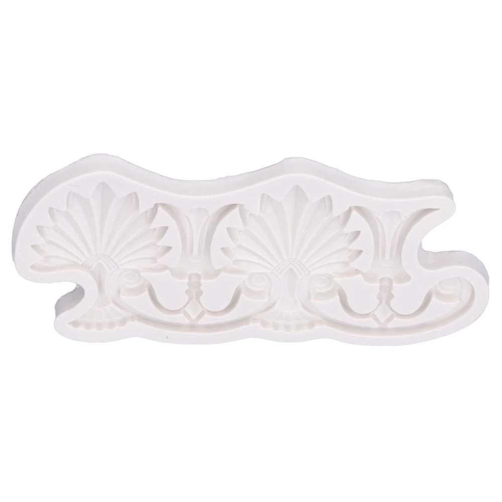 Cake Border Silicone Mold European Retro Pattern DIY Gray Nontoxic for Clay Resin Chocolate