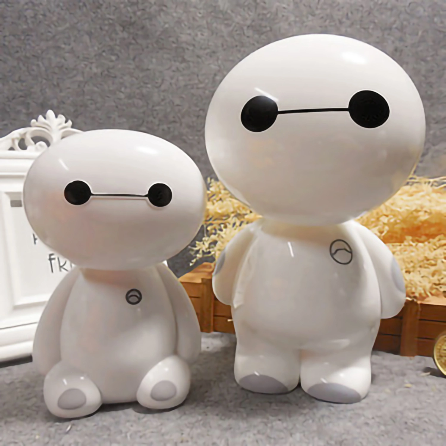 Rechargeable Desk Lamp Foldable LED Cute Appearance Cartoon Desk Lamp for Student Dormitory Bedroom Baymax 10x8.4x17.5cm