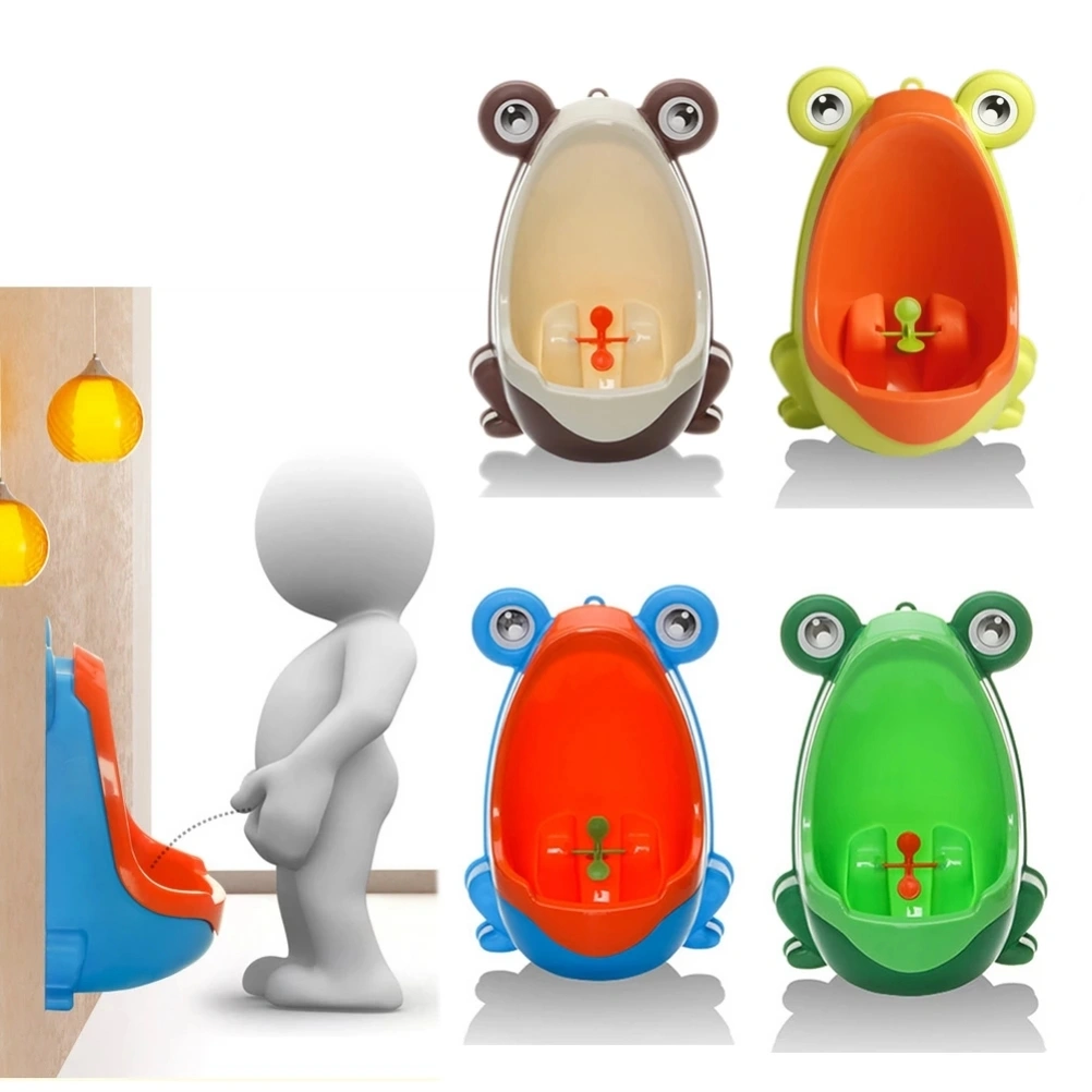 Cute Frog Potty Training Urinal for Boys Toilet with Suction Cup Cartoon Kids Urinal Trainer with Funny Aiming Point