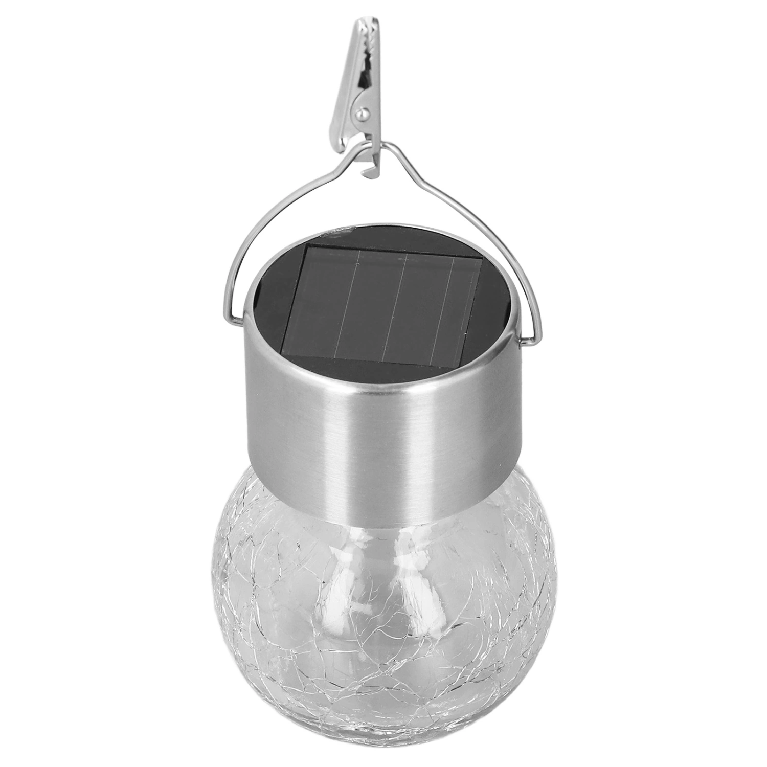 Hanging Solar Lights Glass Ball Shape Crack Pattern Energy Saving Solar Charging Automatic Sensing Bulbs for Outdoor