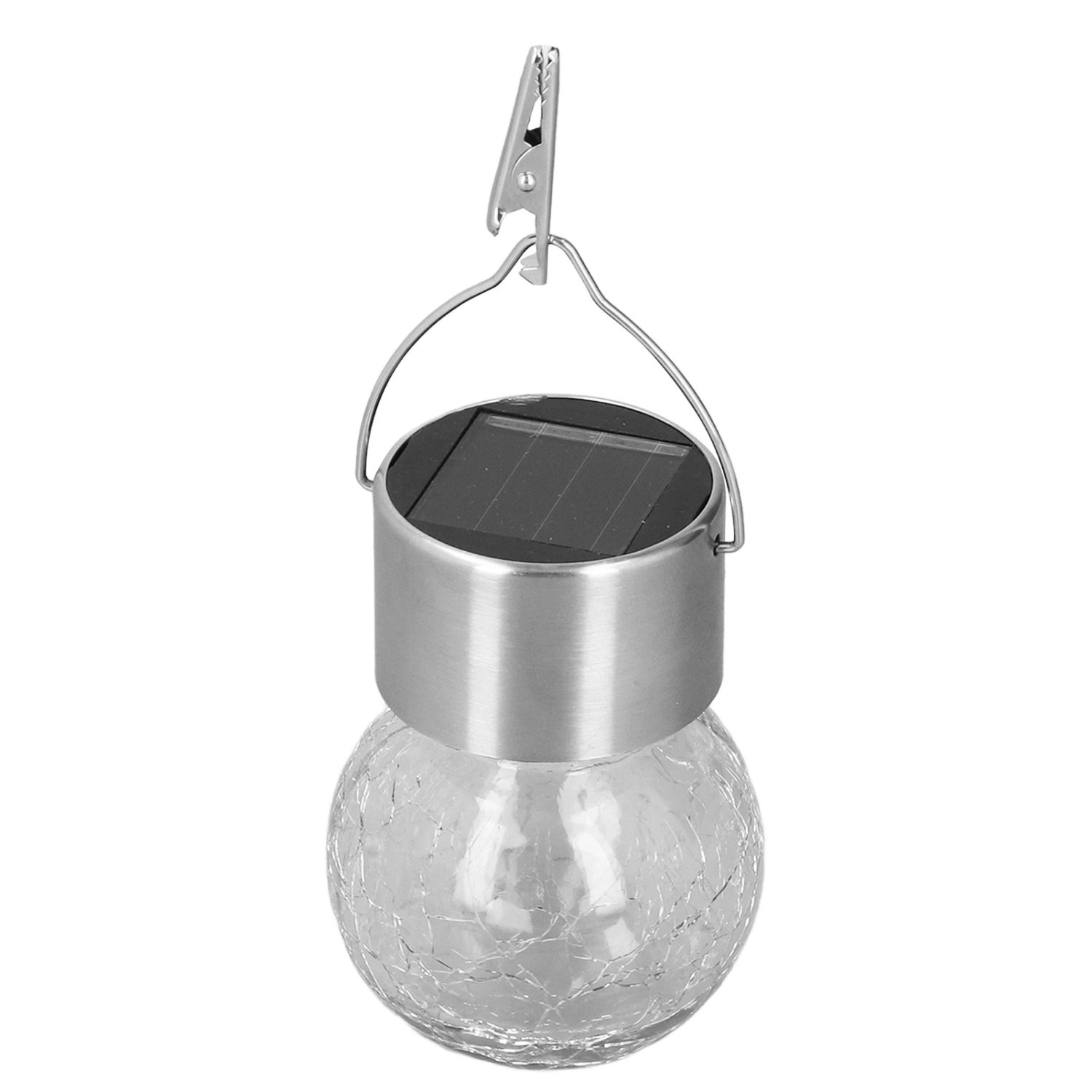 Hanging Solar Lights Glass Ball Shape Crack Pattern Energy Saving Solar Charging Automatic Sensing Bulbs for Outdoor