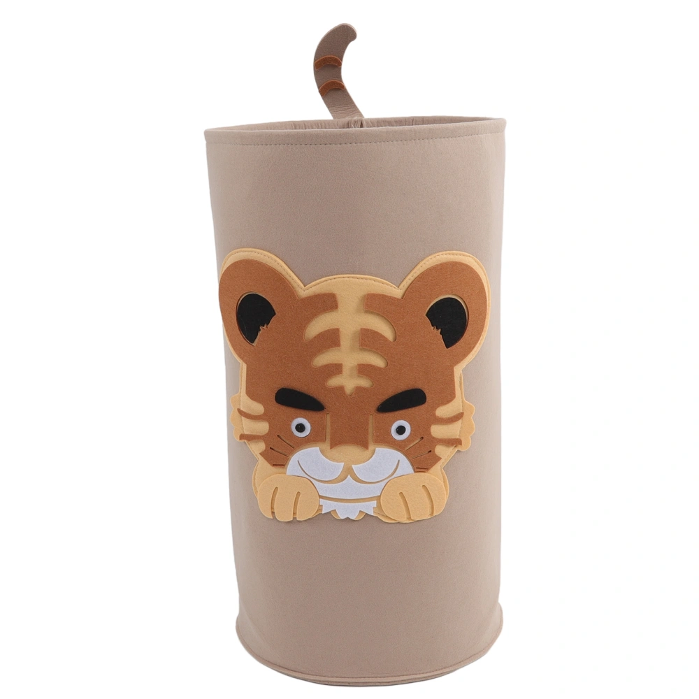 Cotton Laundry Hamper Thickened Cartoon Animal Children's Toys Household Sundries Clothes Felt Cotton Storage Bucket Tiger