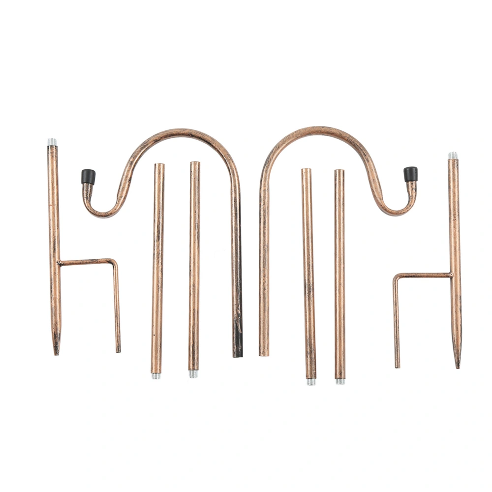 2Set Shepherd Hook Iron Removable Hanging Stake for Flower Pots Garden Lights Mason Jars