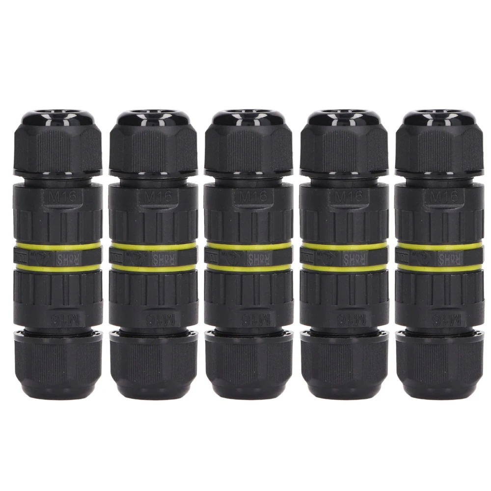 5Pcs Outdoor Electrical Cable Connector IP68 Waterproof 3 Core Wire Connectors 7‑10mm