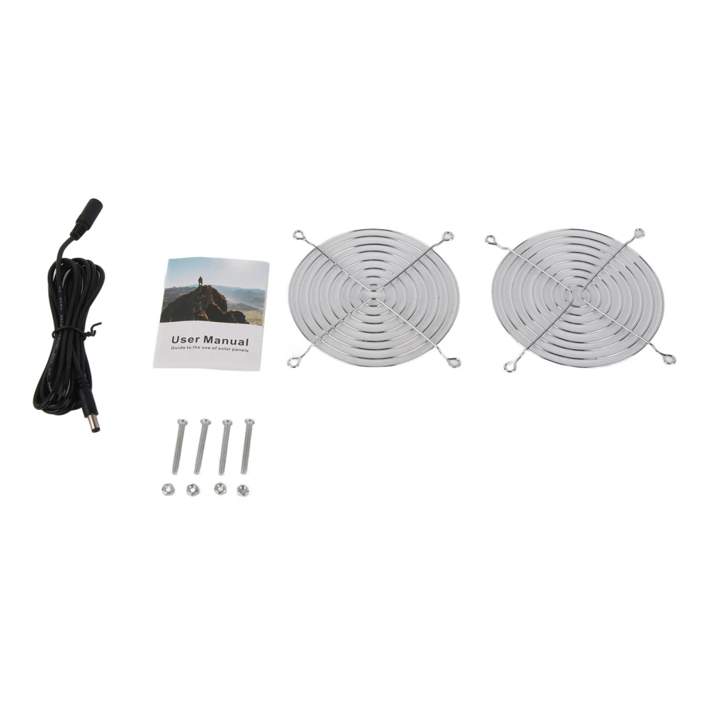 6W Solar Panel Fan with Protecting Net Waterproof Greenhouse Chicken House Solar Fan for Outdoor