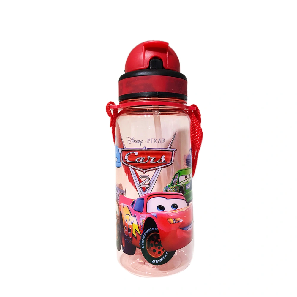 Children's Straw Water Bottle Pupils Sports Cartoon Plastic Cup Portable for KidsType 4 350ML