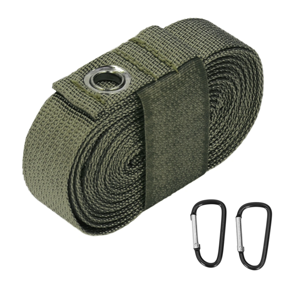 Outdoor Tent Canopy Extension Belt Multifunctional Nylon Camping Cord Rope Lanyard Military Green