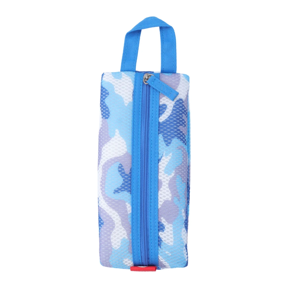 Portable Pencil Bag Large Capacity Pen Case Pouch Multifunction for Boys Girls Cosmetic StationeryBlue