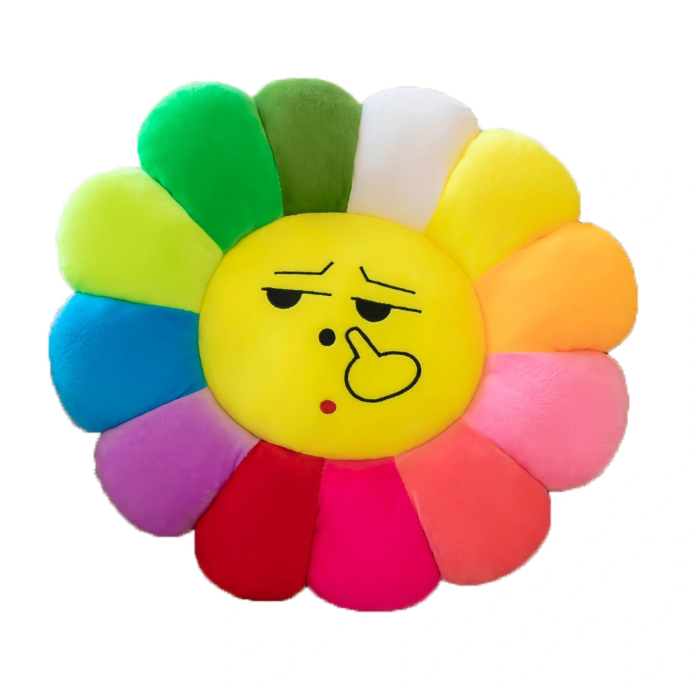 Colorful Sunflower Cushion Cartoon Expression Flower Pillow Cloth Cushion for Office SofaType 8