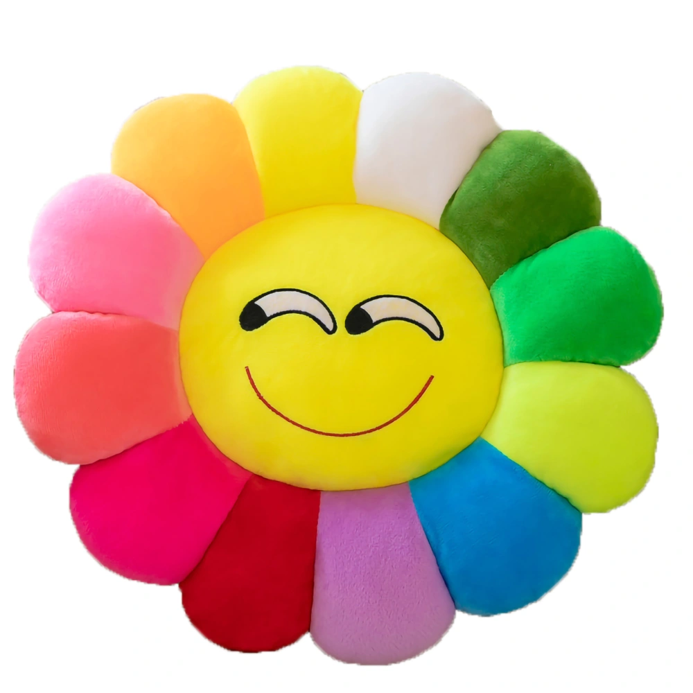 Colorful Sunflower Cushion Cartoon Expression Flower Pillow Cloth Cushion for Office SofaType 4