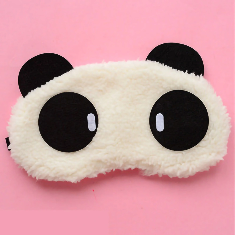 Cute Cotton Eye Mask Plush Eyeshade Portable Shading Sleep Eye Cover for Bedroom OfficeFrench Fries Eyes