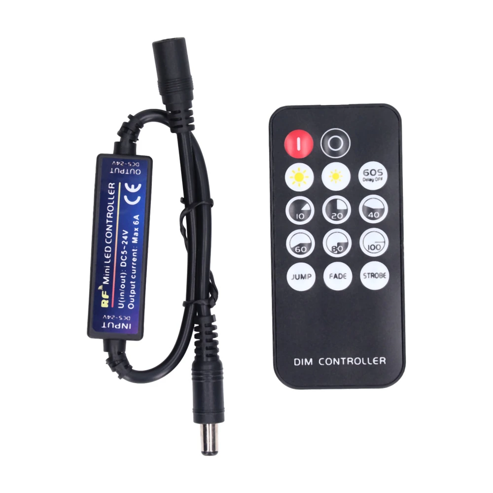 Mini RF Dimmer Controller 14 Key Remote Control LED Dimmer Controller for Household KTV