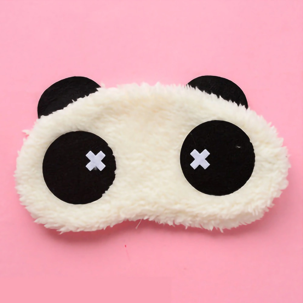 Cute Cotton Eye Mask Plush Eyeshade Portable Shading Sleep Eye Cover for Bedroom OfficeXX Eyes